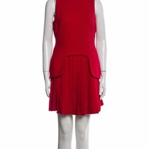 Alexander McQueen Red Sleeveless Dress